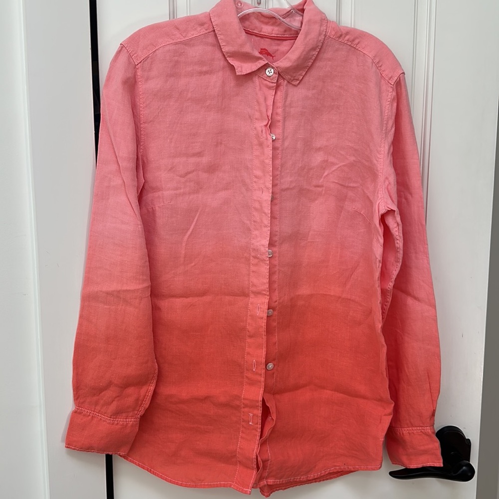 Tommy Bahama long linen blouse
